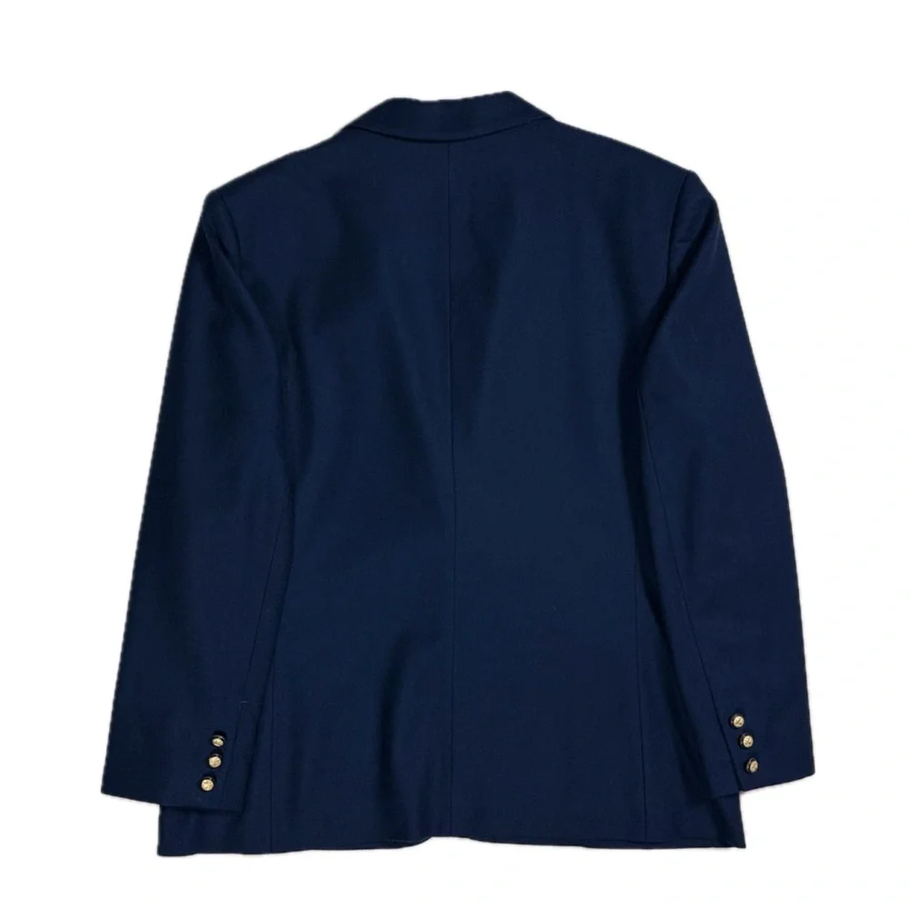 Vtg 70s Pendleton USA Made Woolmark virgin wool navy blazer‎ coat women 16
